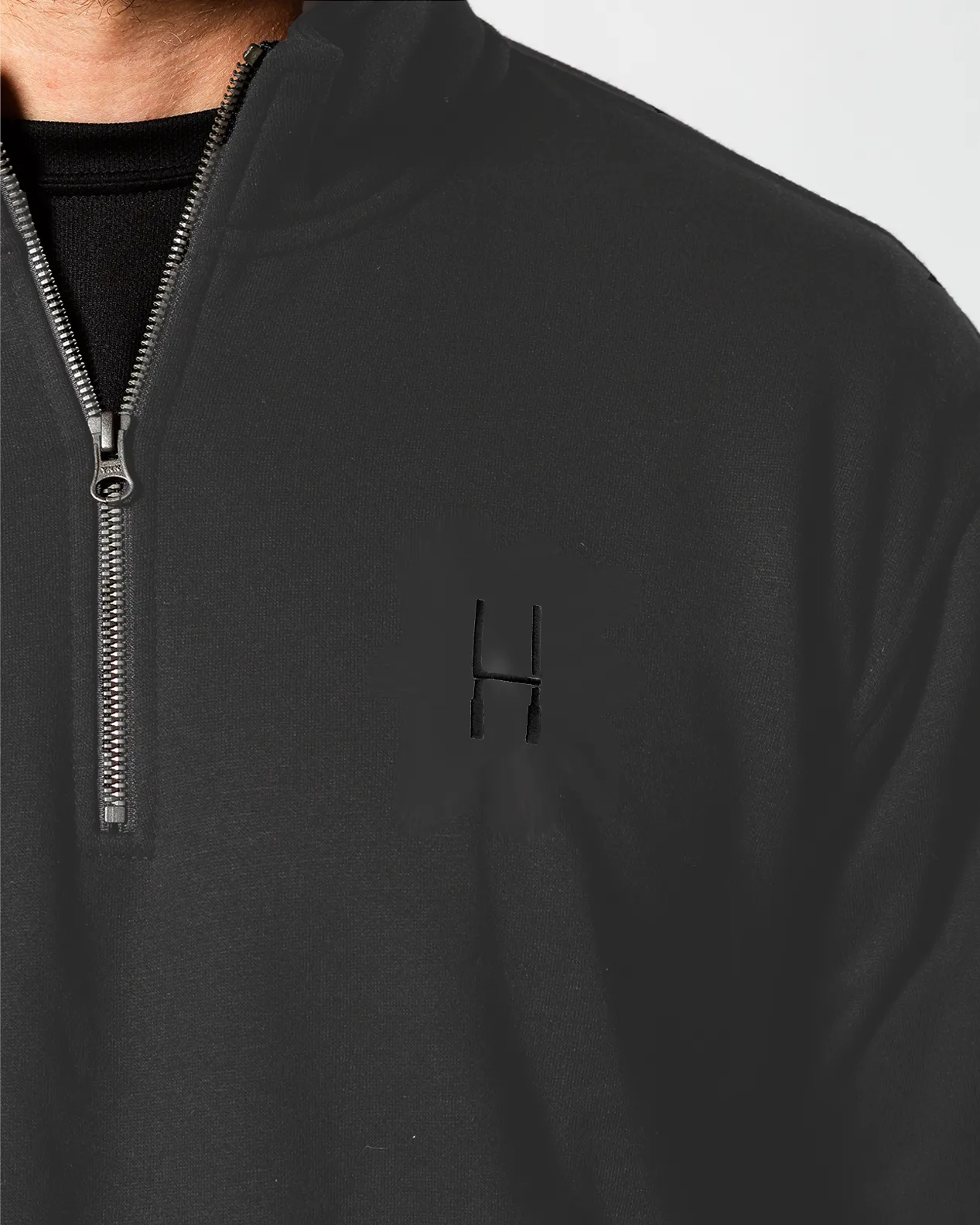 1/4 Zip Sweater - Grey