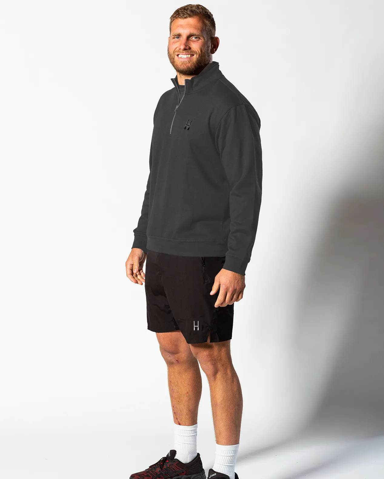 1/4 Zip Sweater - Grey