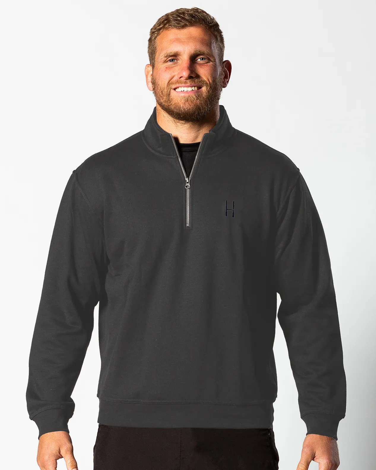 1/4 Zip Sweater - Grey
