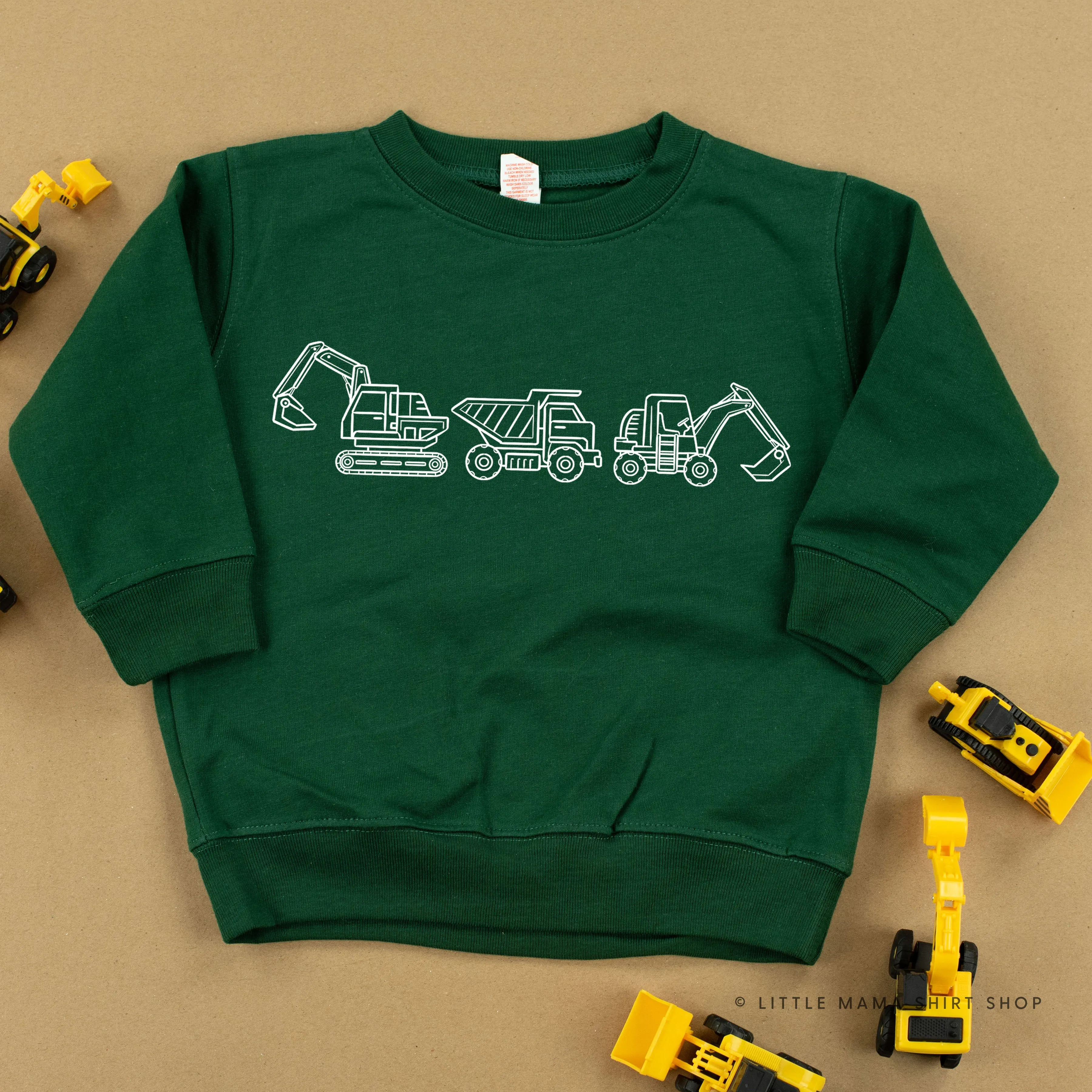 3 IN A ROW - CONSTRUCTION TRUCKS - Child Sweater