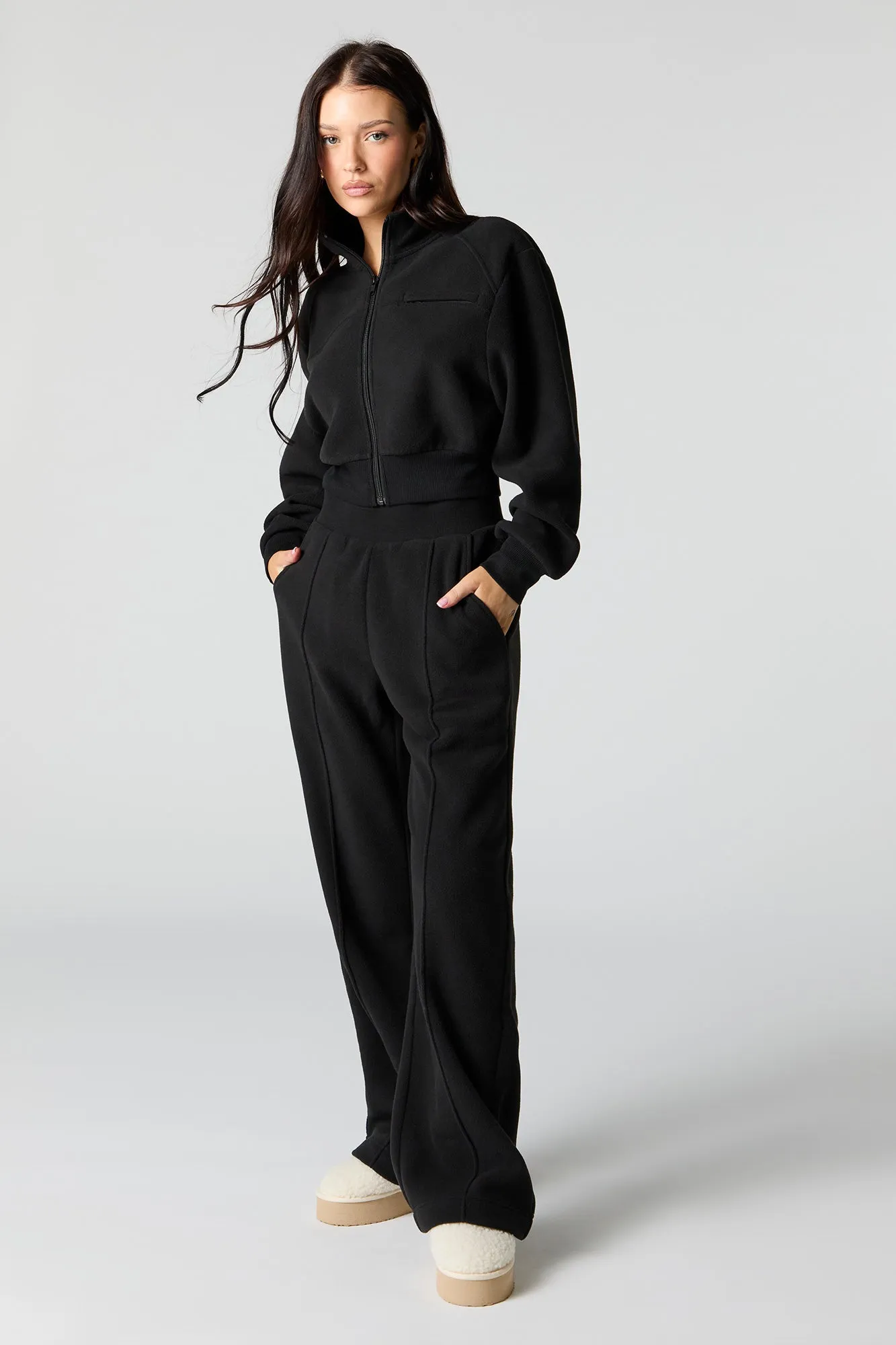 Active Polar Fleece Zip-Up Sweatshirt