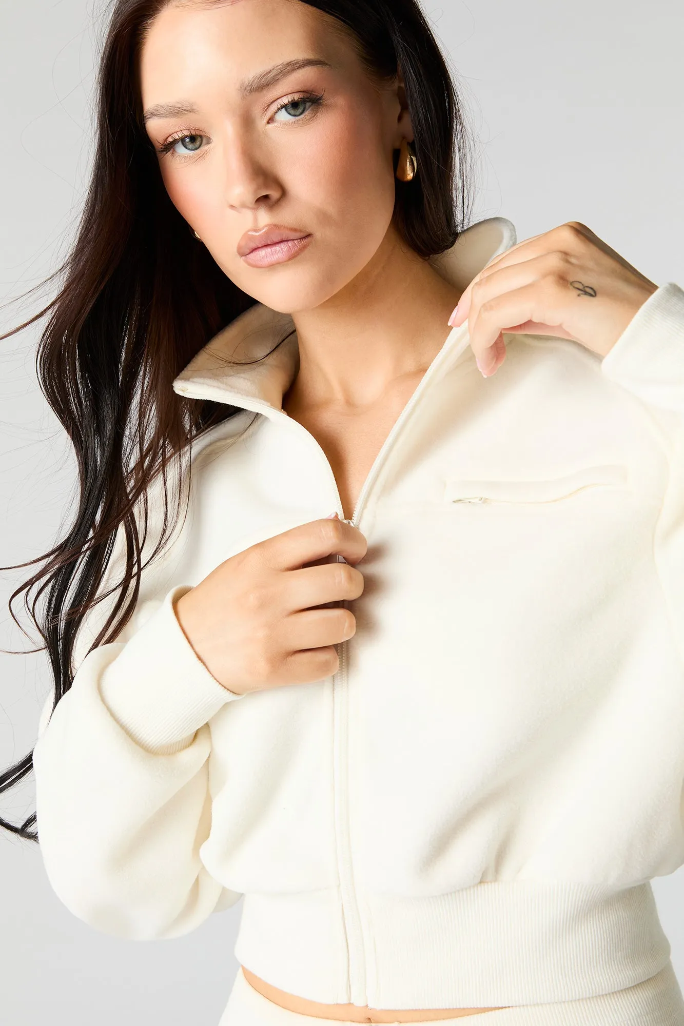 Active Polar Fleece Zip-Up Sweatshirt