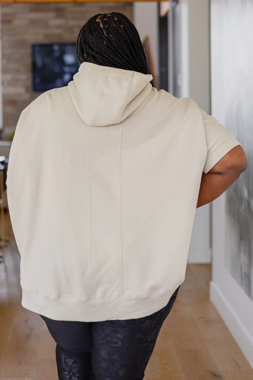 Adore You Oversized Hoodie in Tan