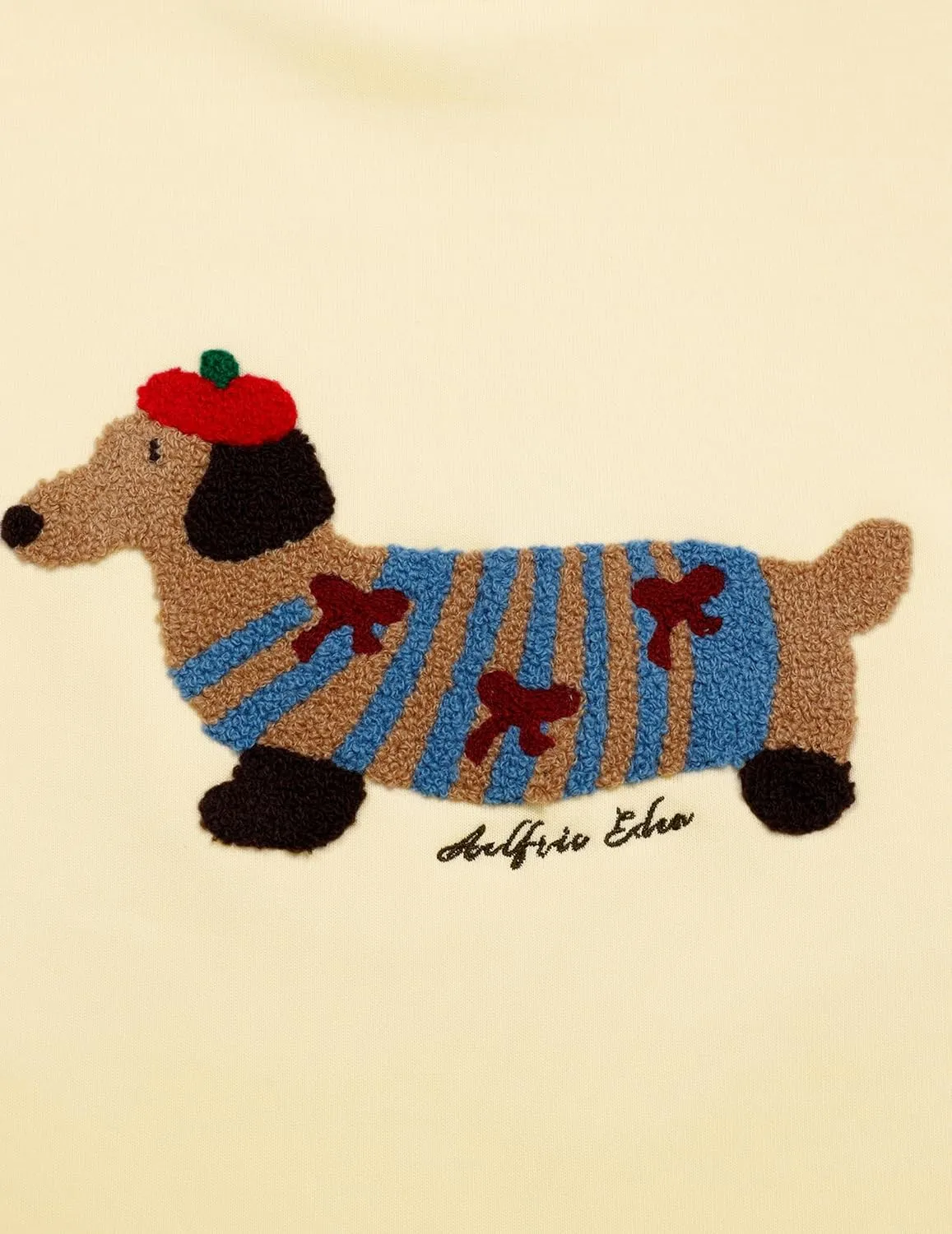 Aelfric Eden Cartoon Dog Hoodie Couple Hooded Sweatshirt Long Sleeve Pullover Oversized Hoodies 2025 Outfits