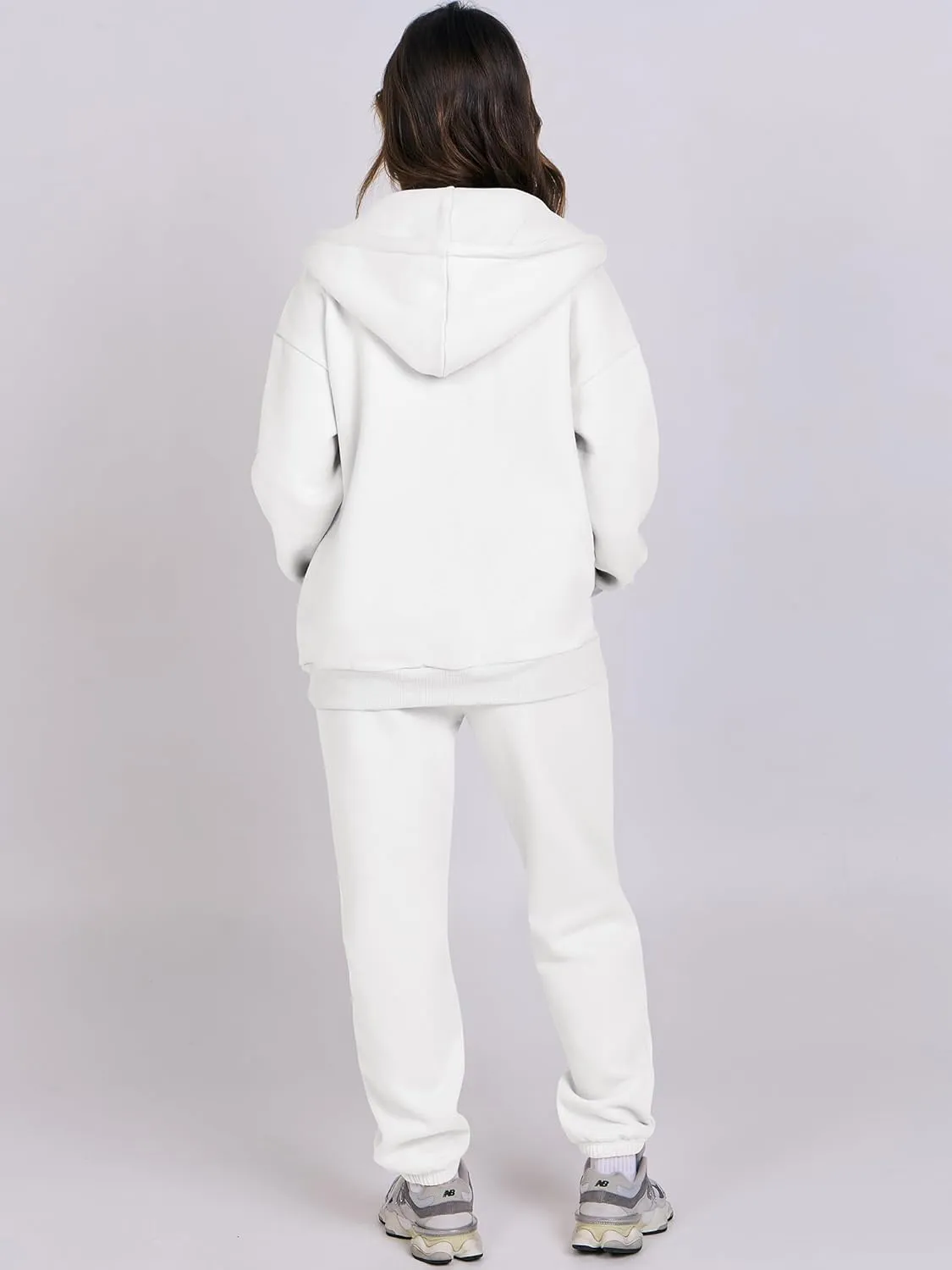 ANRABESS Womens 2 Piece Outfits Sweatsuits Oversized Zip Up Sweatshirt Jogger Sweatpants Tracksuit Sweat Lounge Matching Set