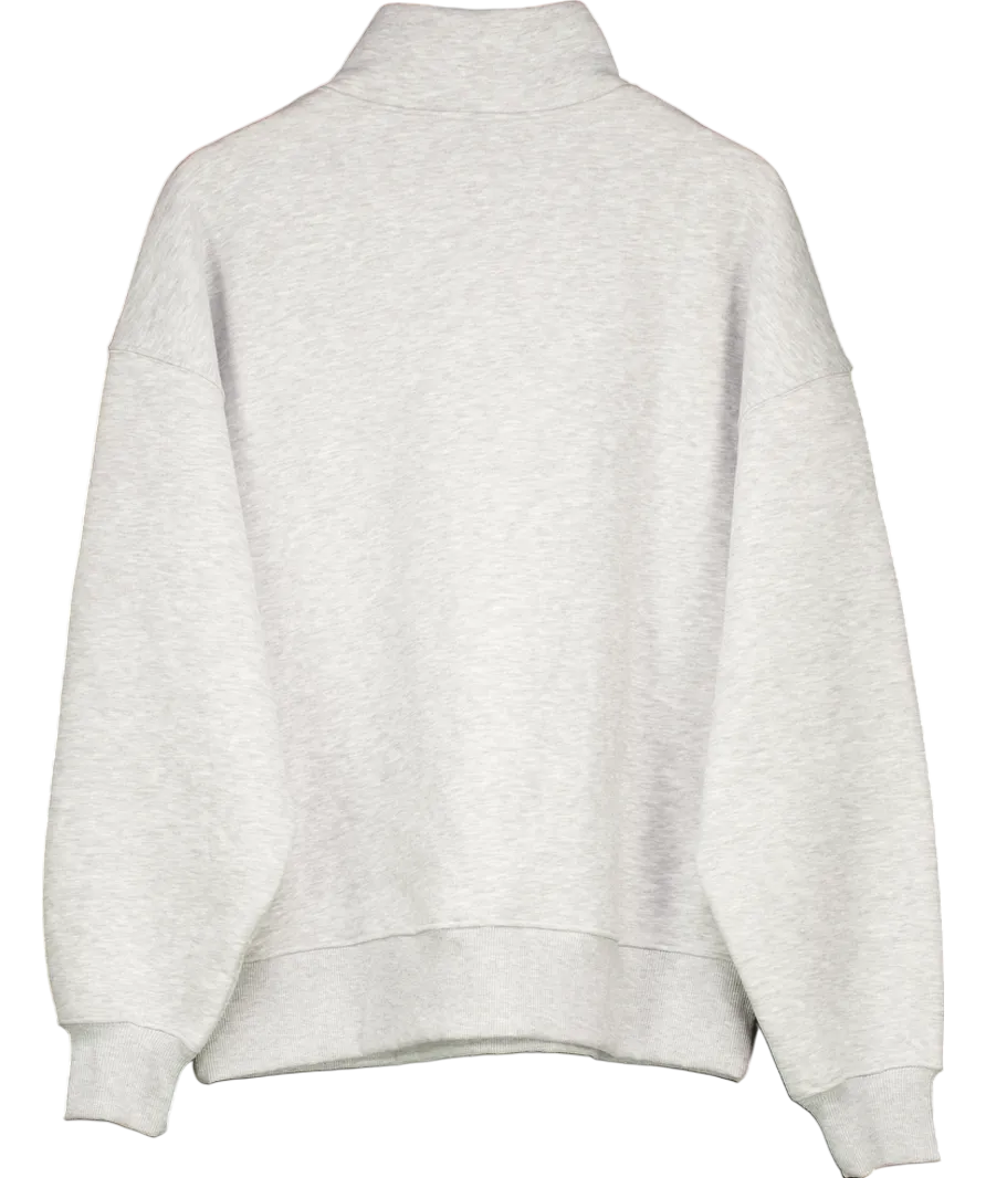 Anthropologie Grey Oversized Half-zip Sweatshirt UK M