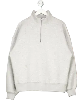 Anthropologie Grey Oversized Half-zip Sweatshirt UK M