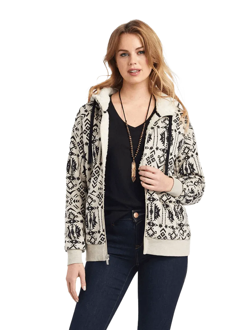 Ariat Women's REAL Sherpa Full Zip Oaxaca Print Hoodie