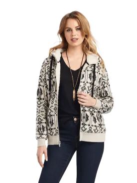 Ariat Women's REAL Sherpa Full Zip Oaxaca Print Hoodie