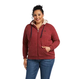 Ariat Women's Real Sherpa Full Zip Rhubarb Hoodie