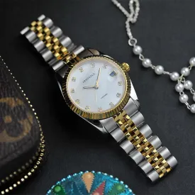 Aries Gold Heritage Two-Tone Stainless Steel Strap Women Watch B 1069 2TG-MP