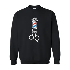 As Seen On Comedy Central Ball Barbers Logo Fleece Crewneck Sweatshirt