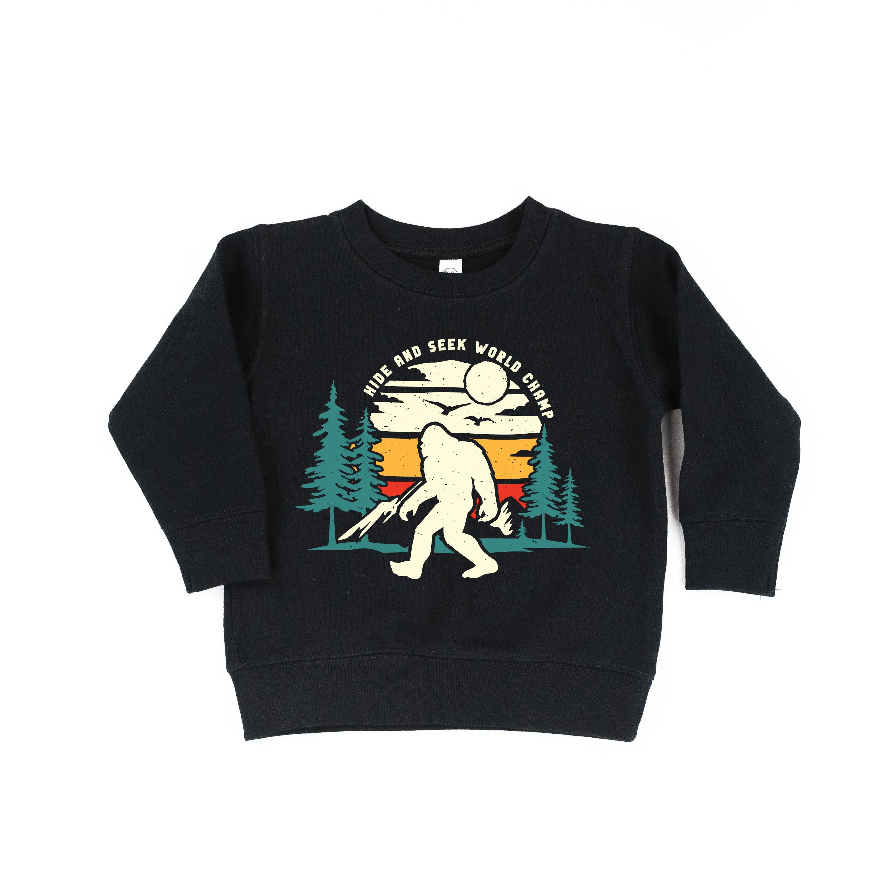 Big Foot - Hide and Seek World Champ - BLACK Child Sweater