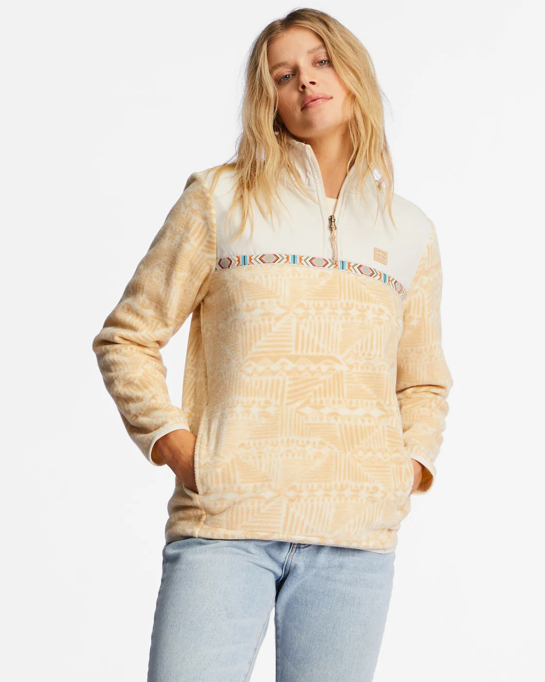 Boundary Lite Mock Neck Sweatshirt - Desert Sand