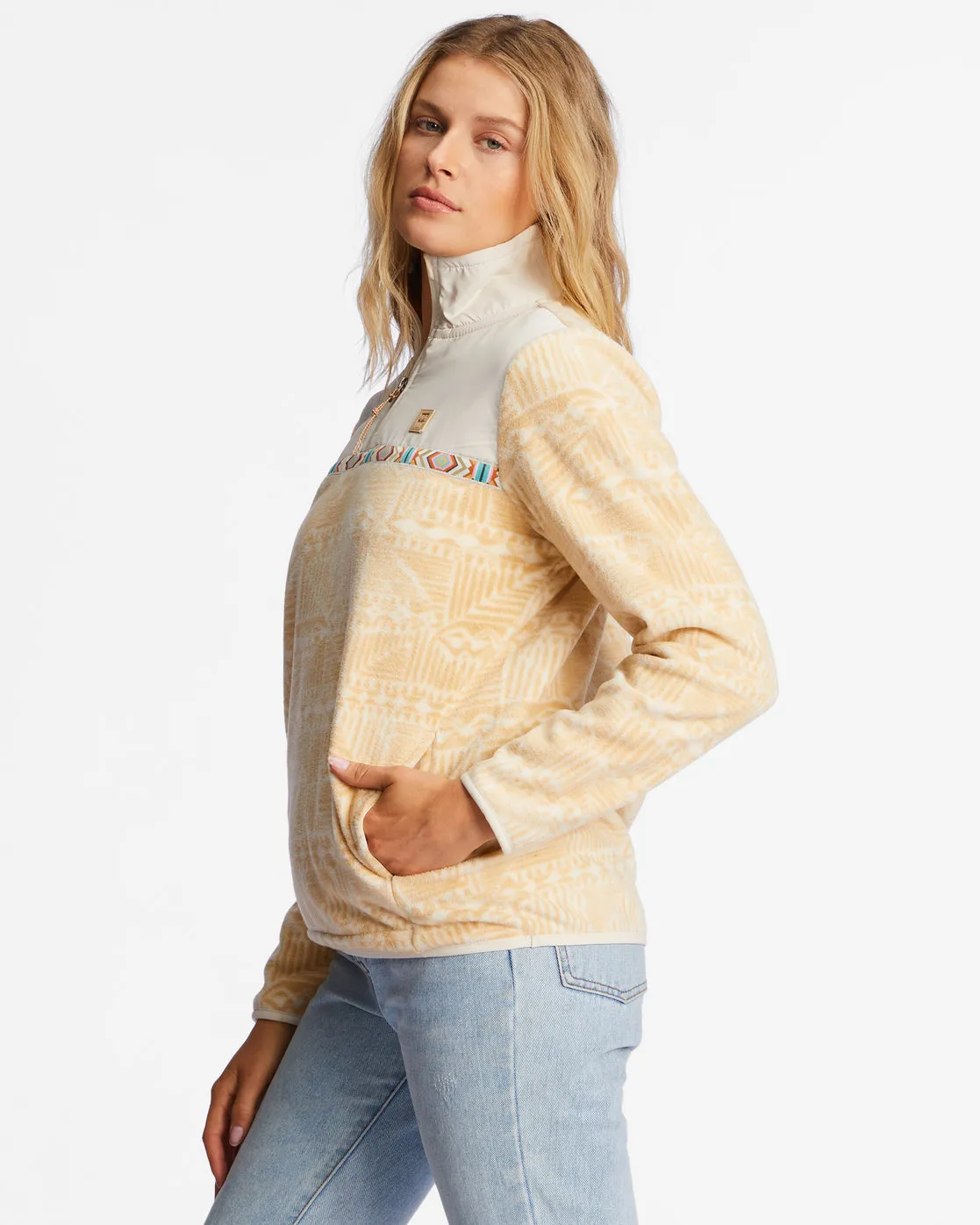 Boundary Lite Mock Neck Sweatshirt - Desert Sand