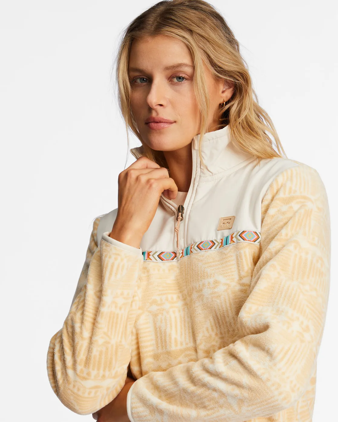 Boundary Lite Mock Neck Sweatshirt - Desert Sand
