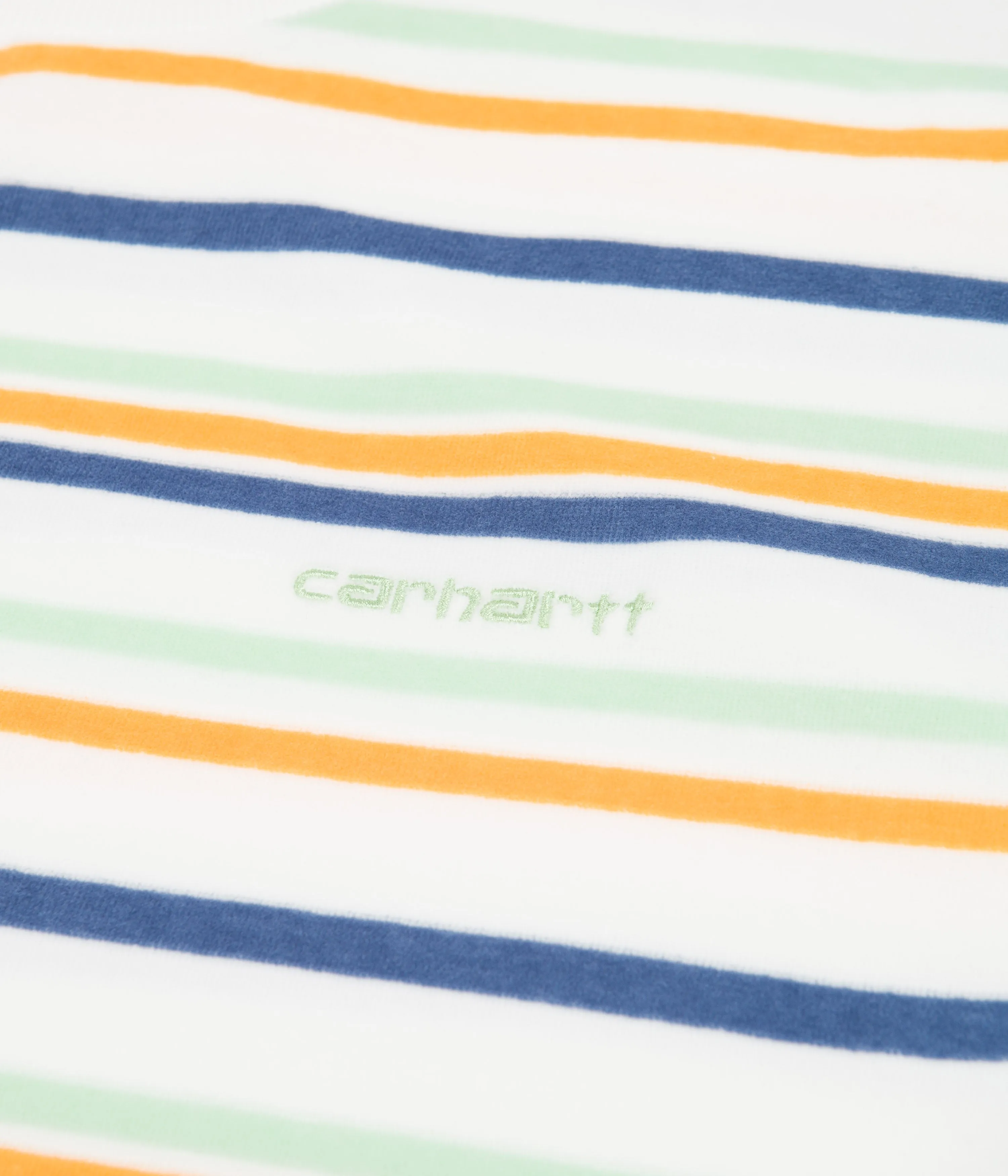 Carhartt Clanton Crewneck Sweatshirt - Clanton Stripe / Wax