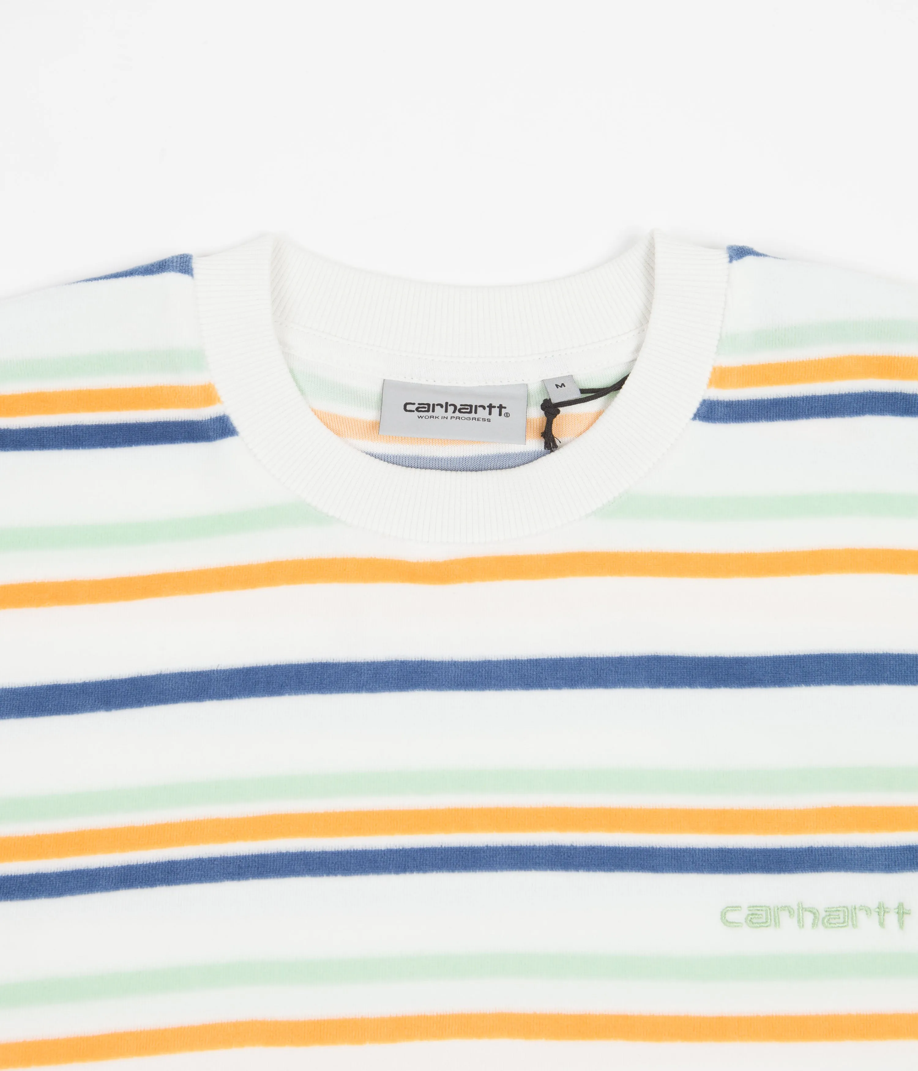 Carhartt Clanton Crewneck Sweatshirt - Clanton Stripe / Wax