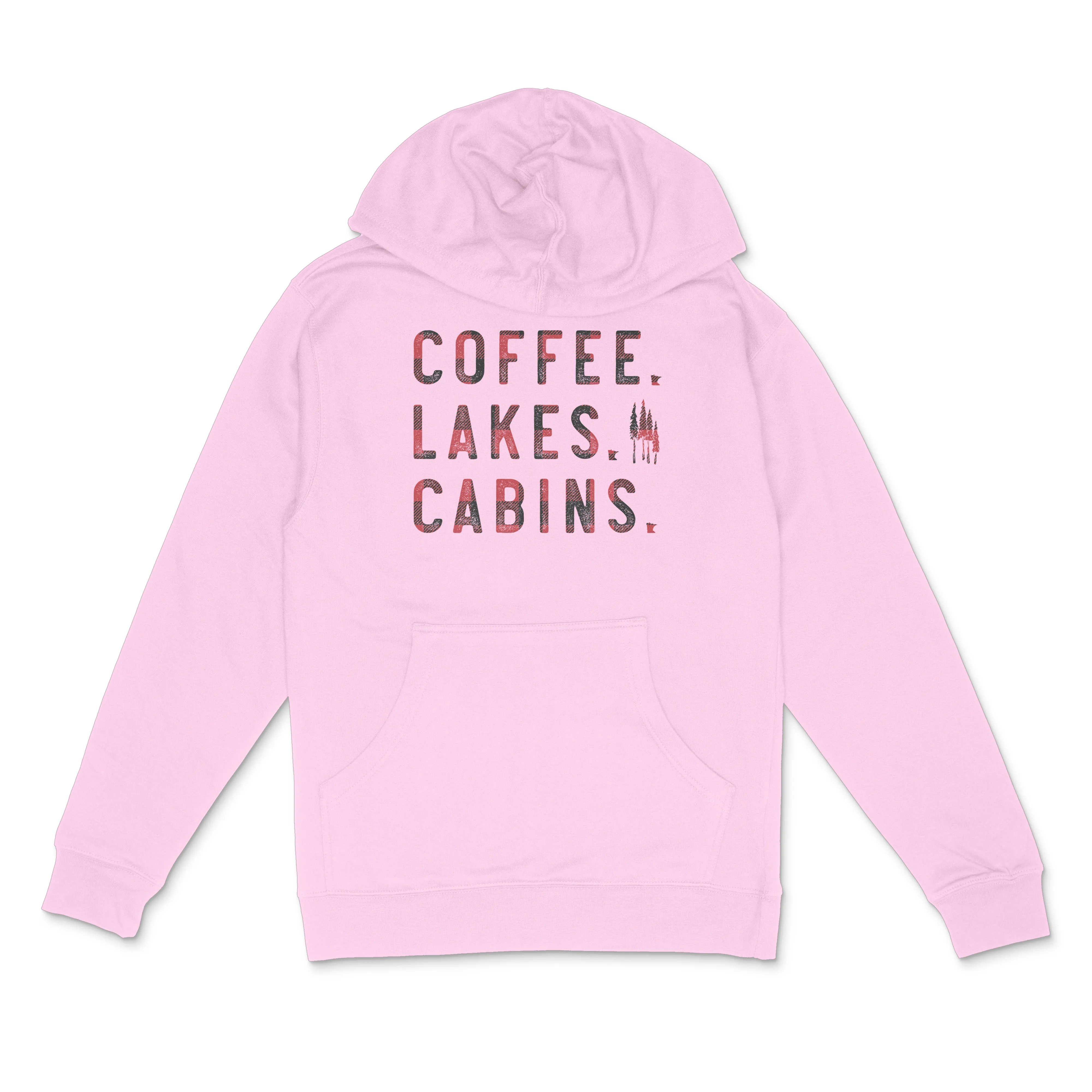 Coffee Lakes Cabins MN Midweight Hoodie
