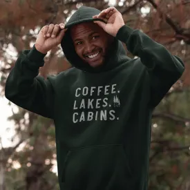 Coffee Lakes Cabins MN Midweight Hoodie