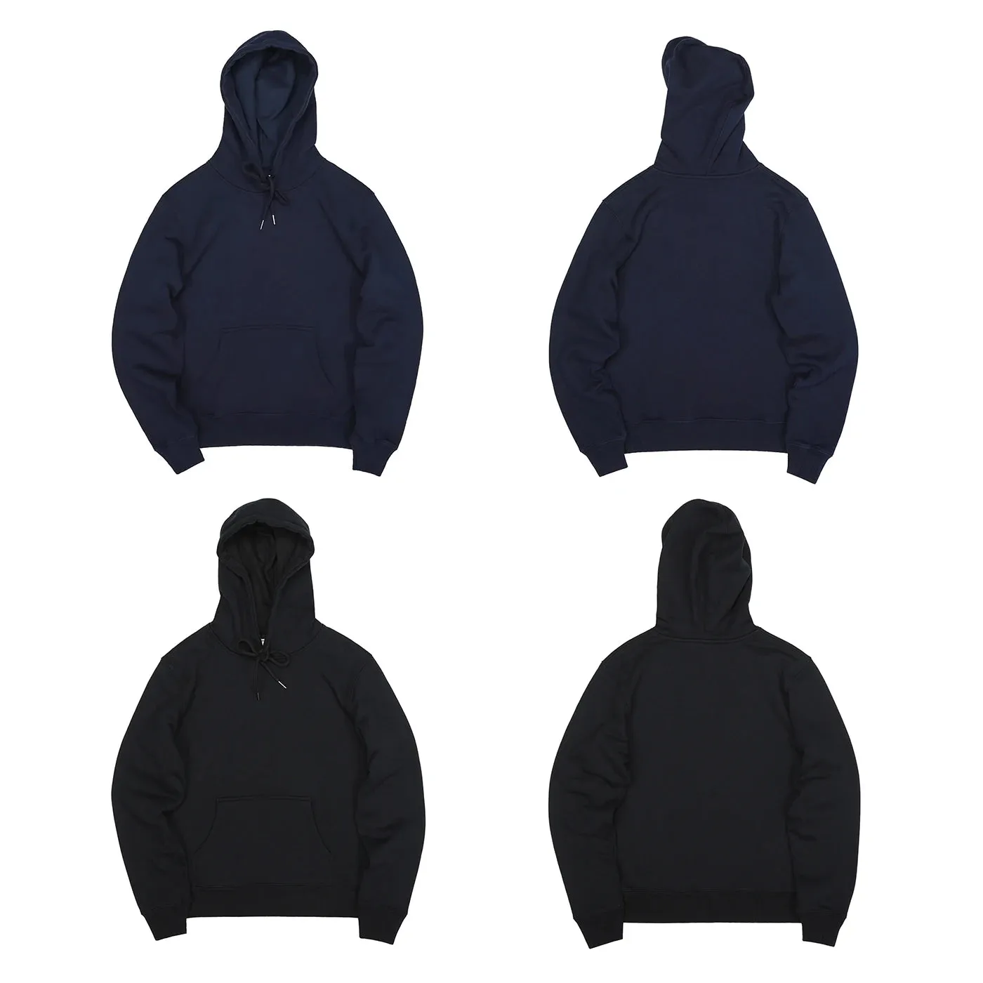 Cotton Fleece Hoodie Men's Casual Plain Hooded Sweatshirt