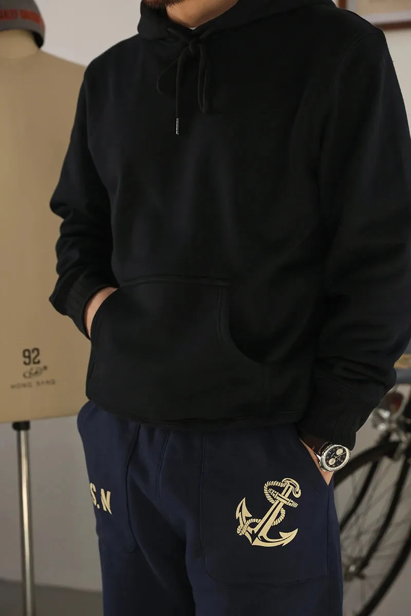 Cotton Fleece Hoodie Men's Casual Plain Hooded Sweatshirt