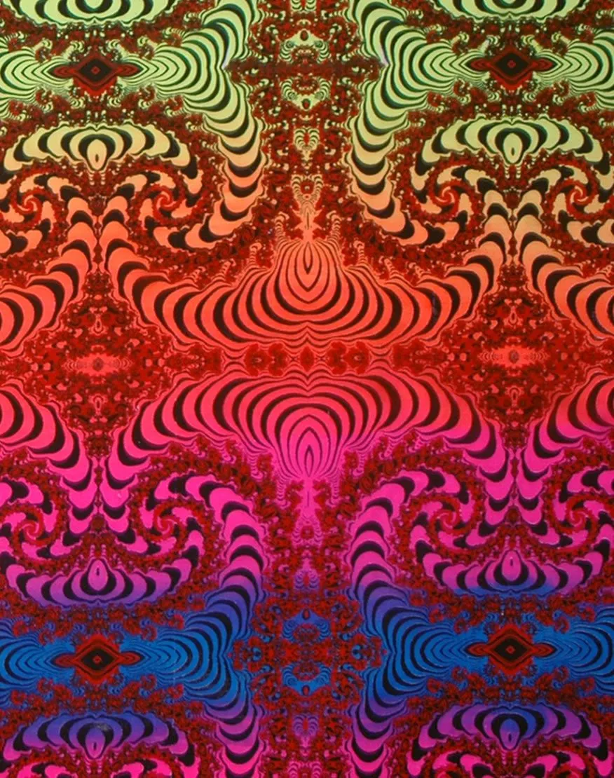 Cropped Sweat : Rainbow Fractal