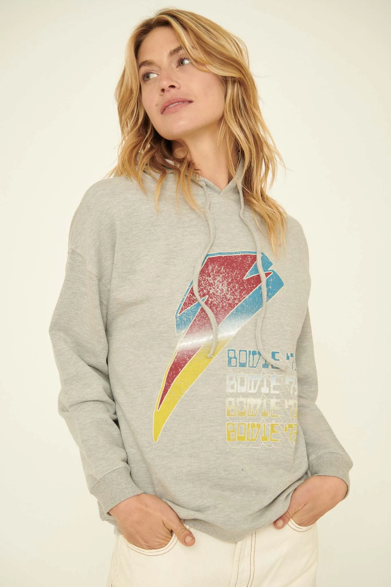 David Bowie '73 Vintage-Print Graphic Hoodie