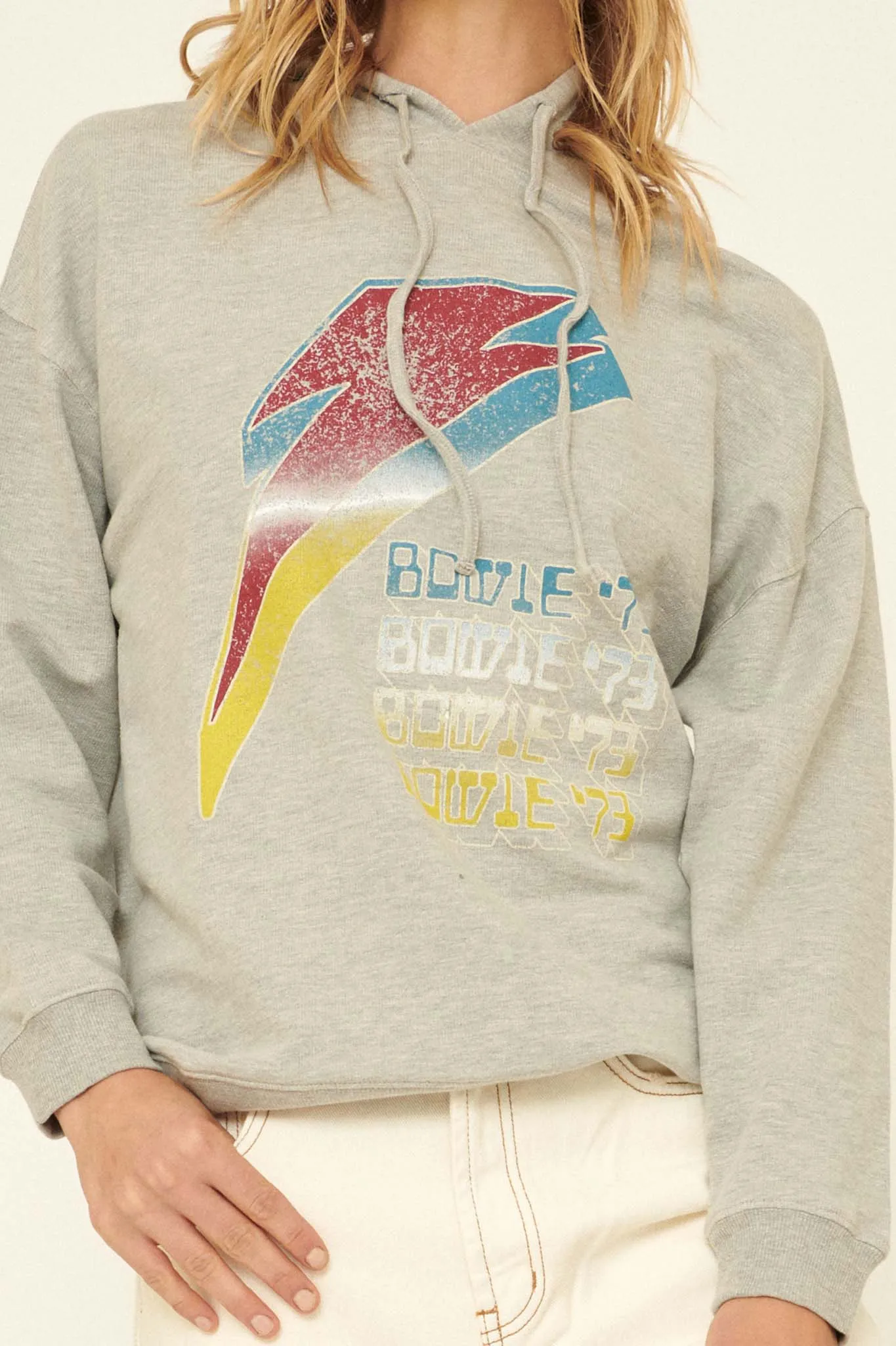 David Bowie '73 Vintage-Print Graphic Hoodie