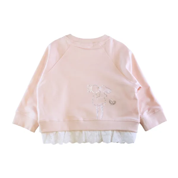 Deer Rhinestone Sweatshirt - Pink