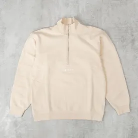 Edwin Koji Half Zip Sweat - Whitecap Gray
