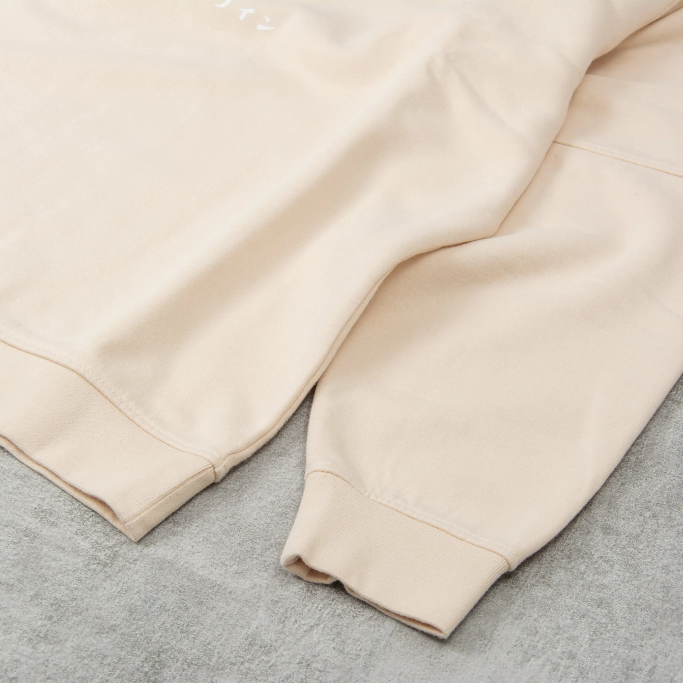 Edwin Koji Half Zip Sweat - Whitecap Gray