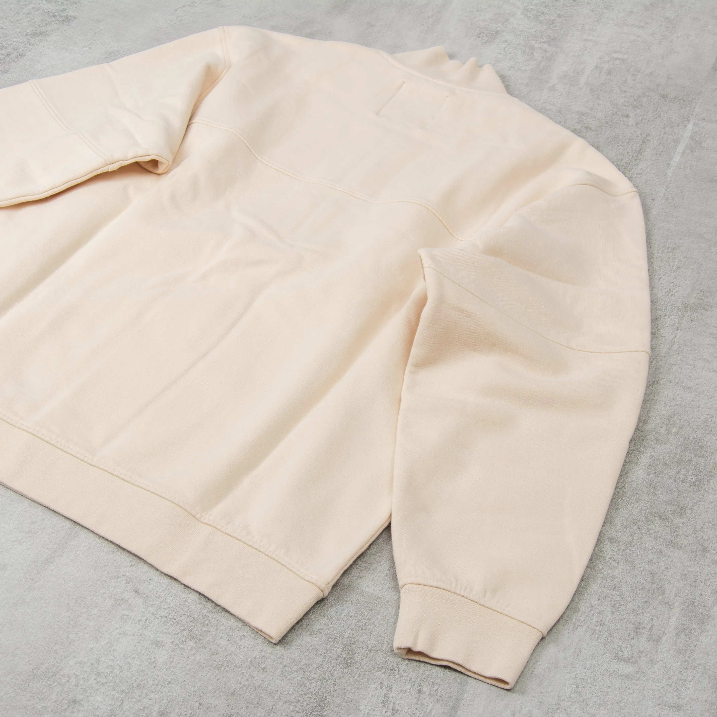 Edwin Koji Half Zip Sweat - Whitecap Gray