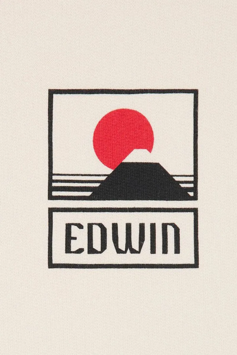 Edwin Sunset On Mount Fuji Hooded Sweatshirt (Whisper White)