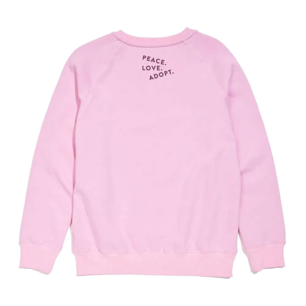 Found My Animal Big Full Heart Sweatshirt, Pink   Mauve