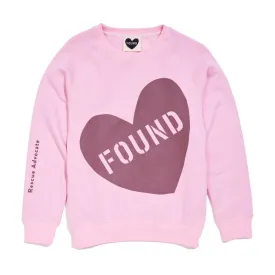 Found My Animal Big Full Heart Sweatshirt, Pink   Mauve