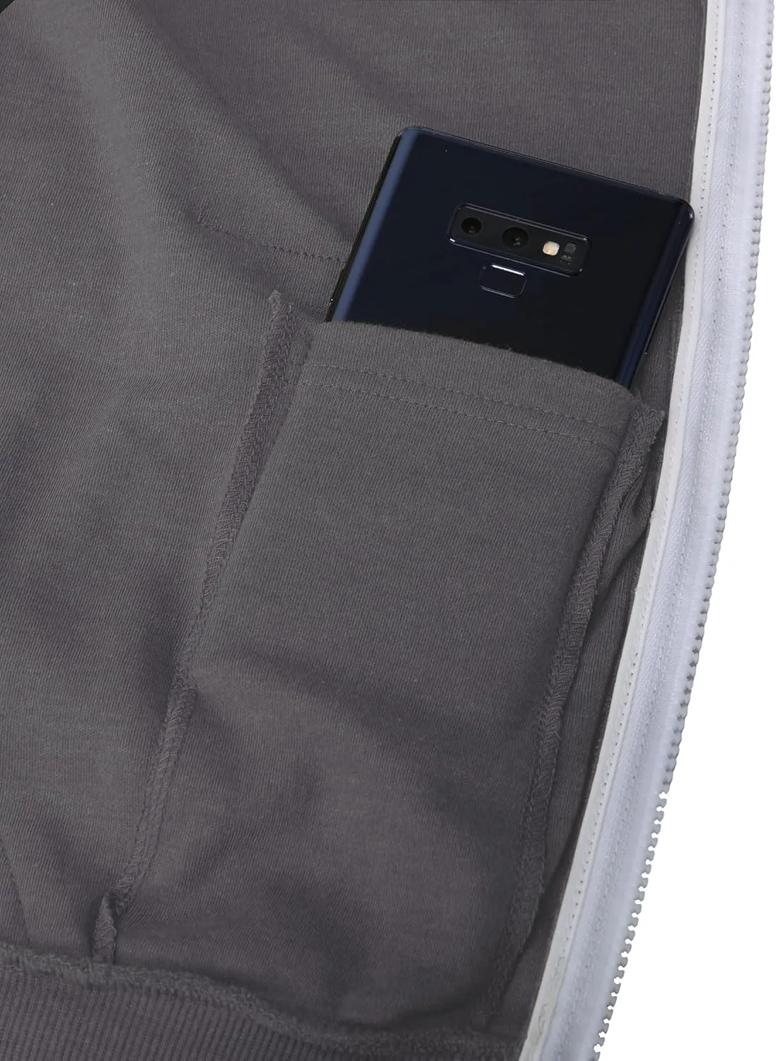 H2H Men's Zip Up Hoodie Lightweight Long Sleeve Basic Slim Fit Cotton SweatShirt with Pocket