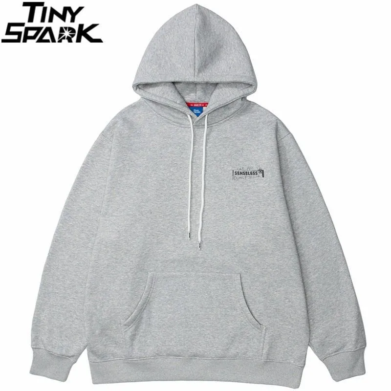 Hip Hop Bear Letter Print Hoodie