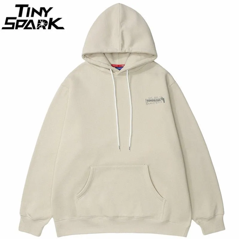 Hip Hop Bear Letter Print Hoodie