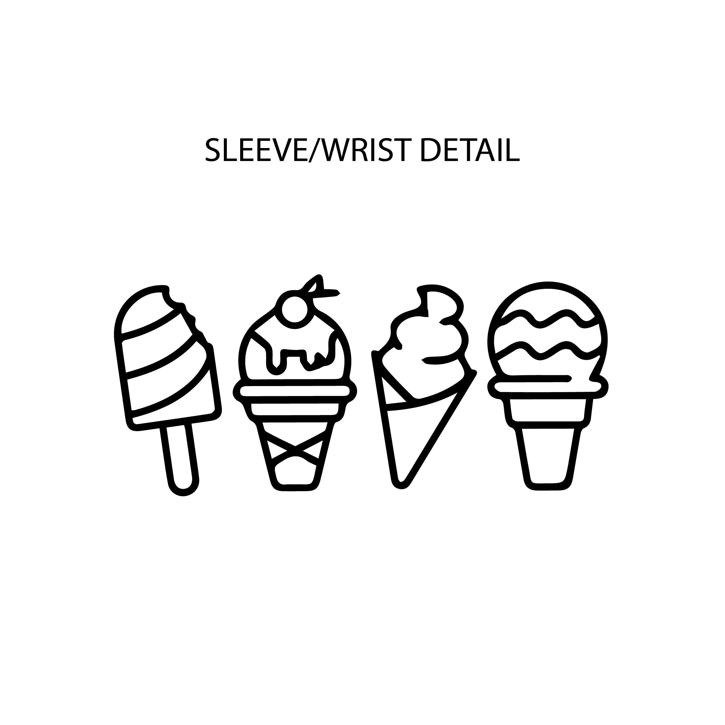 I DREAM OF ICE CREAM - Ice Cream Wrist Detail - Child Sweater