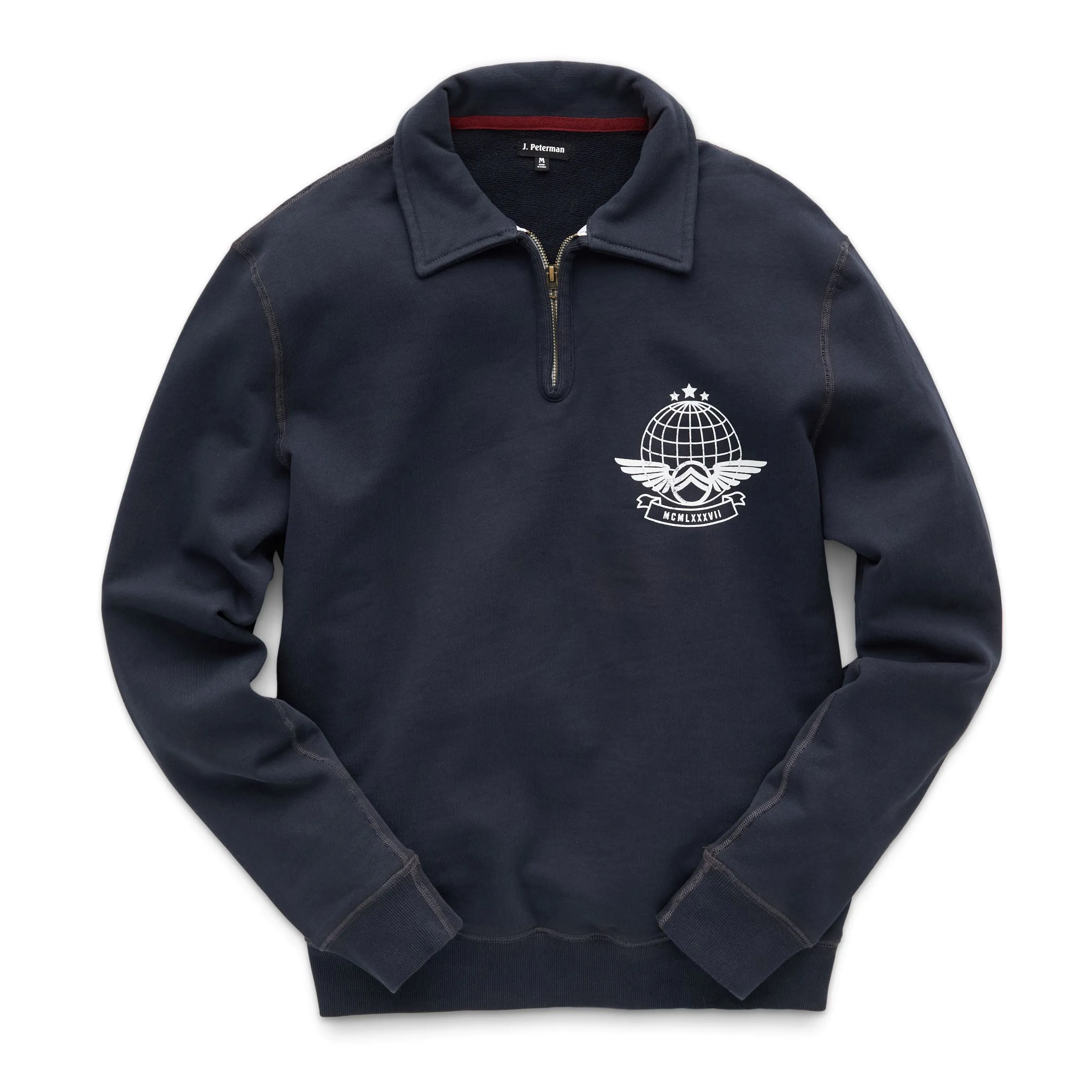 J. Peterman Men's Relaxed Fit Half Zip Up United States Air Force Sweatshirt