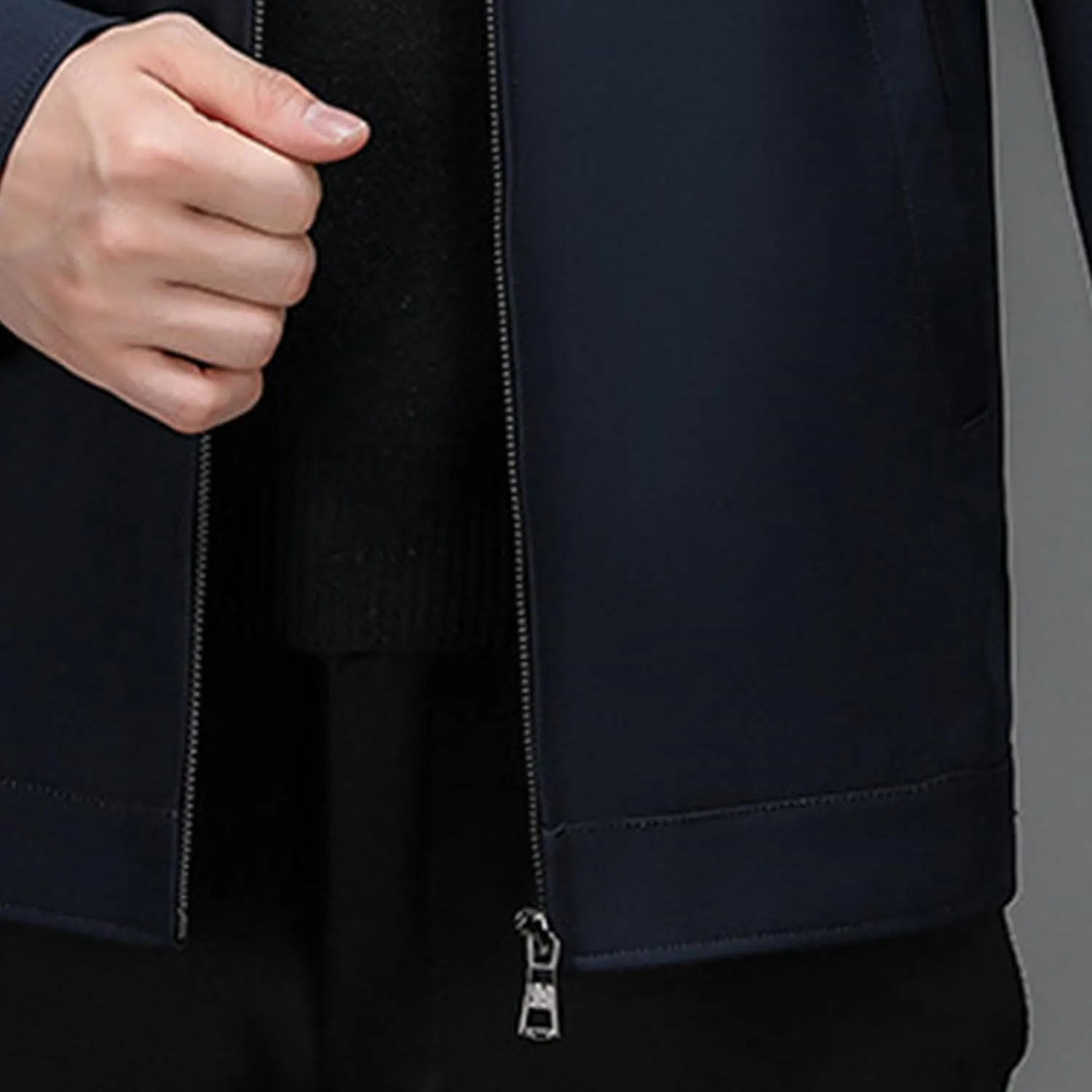 JEsilunmaMY Men's Business Casual Bomber Jacket Zip Up Lapel Lightweight Windbreaker Warm Winter Working Padded Coats