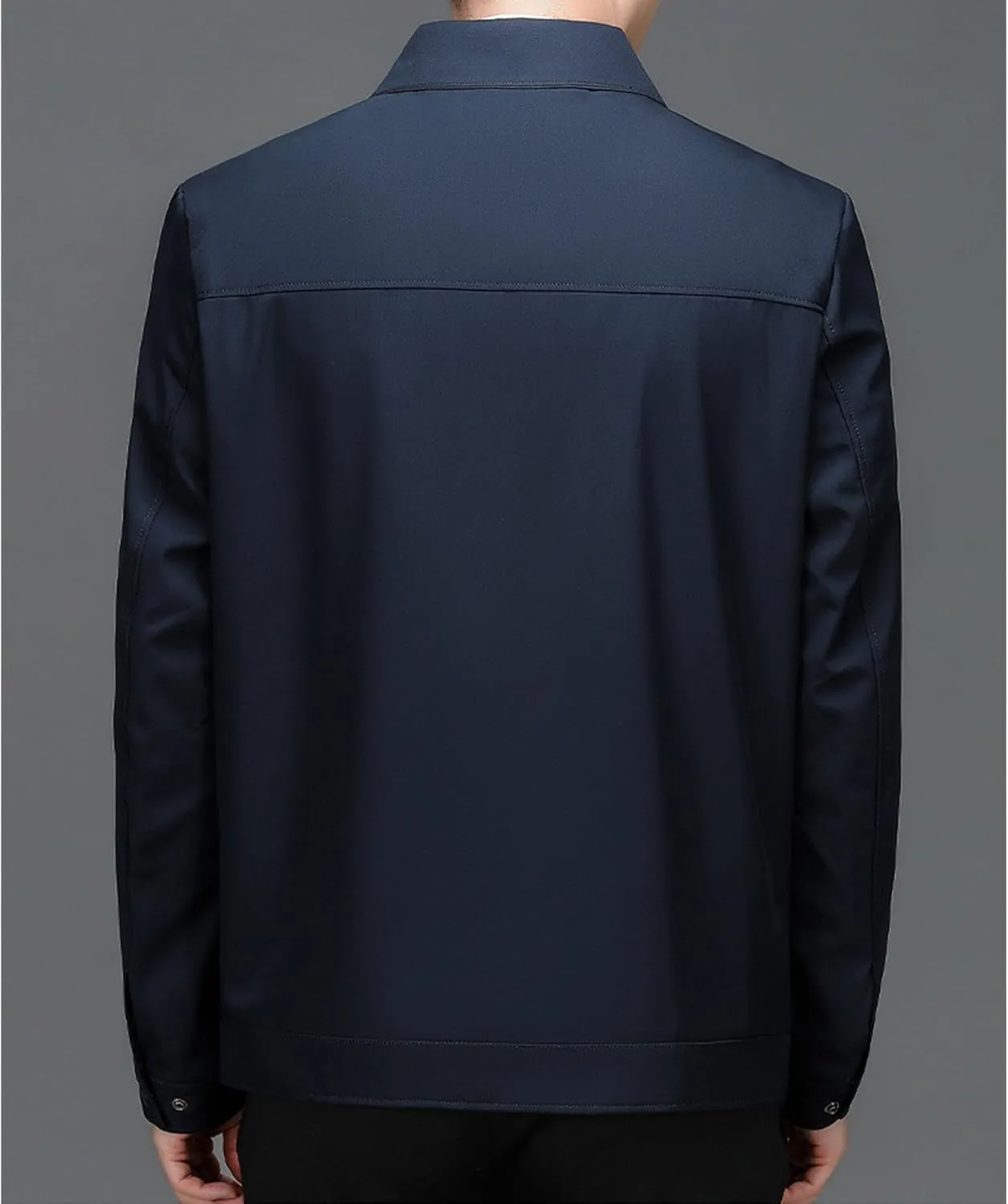 JEsilunmaMY Men's Business Casual Bomber Jacket Zip Up Lapel Lightweight Windbreaker Warm Winter Working Padded Coats