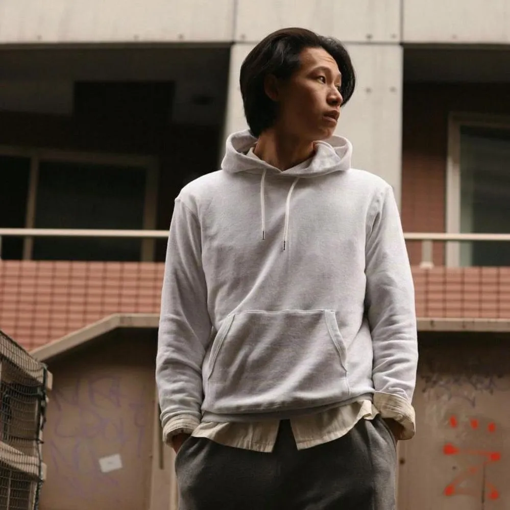 Loopwheeled Pullover Neon-Scripted Sweater