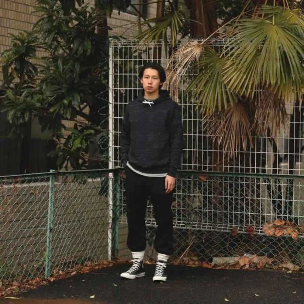Loopwheeled Pullover Neon-Scripted Sweater