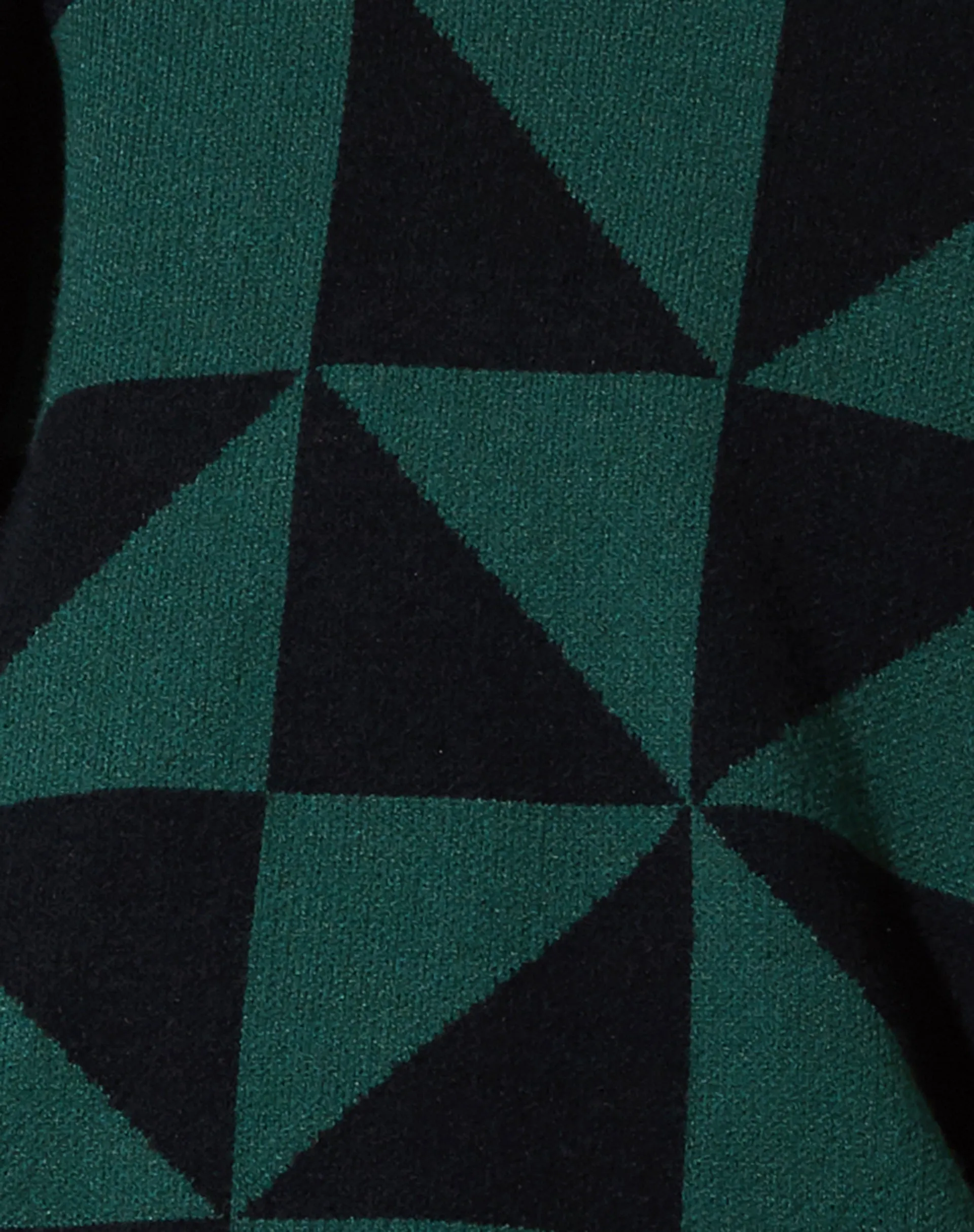 Lulees Jumper in Large Geo Black and Green