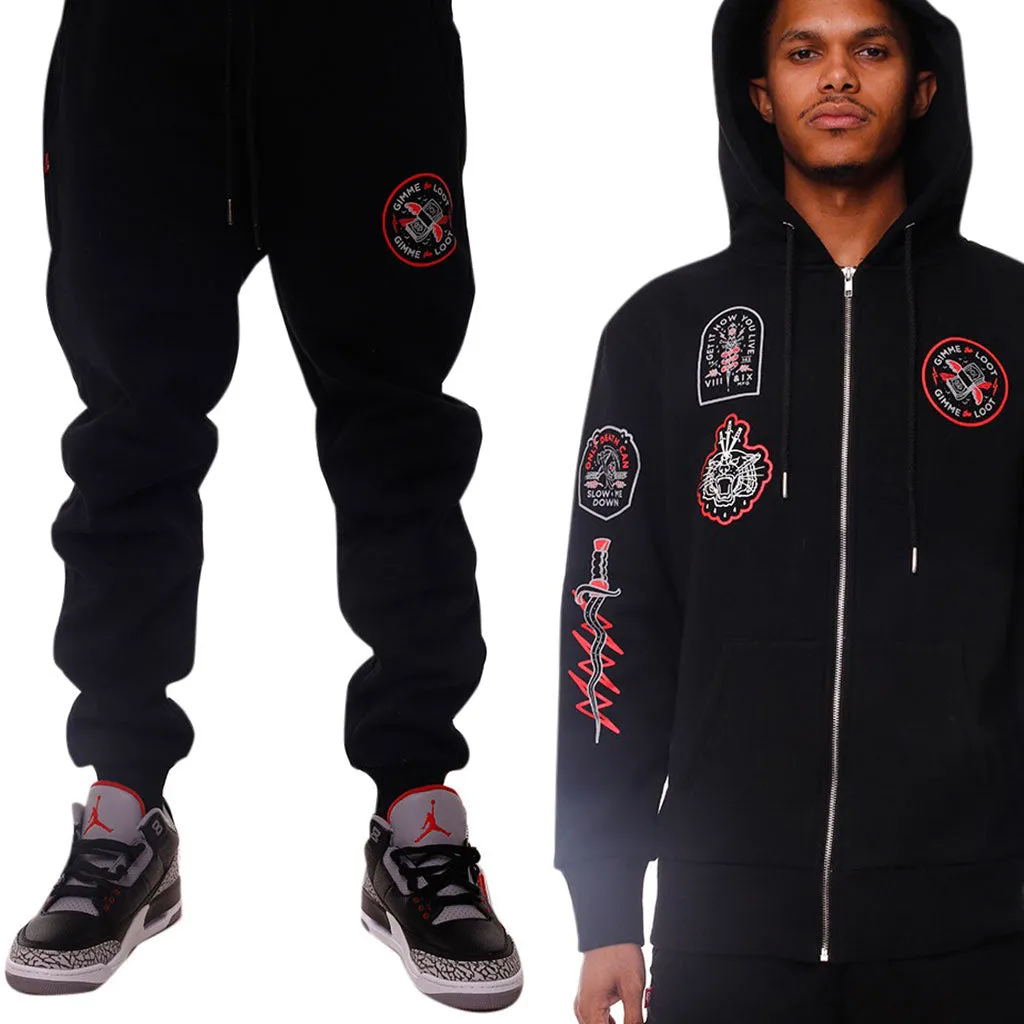 Nature Zip Up Hooded Sweatshirt Cement