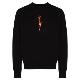 Neil Barrett Black Fire Star Print Sweatshirt