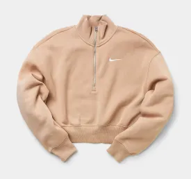 NSW Phoenix Fleece Oversized Crop Womens Sweatshirt (Beige)