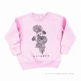 OCTOBER BIRTH FLOWER - Marigold - Child Sweater